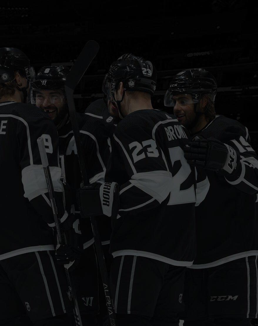 LA Kings players celebrating after a goal