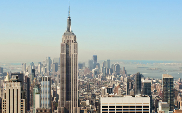 looking at The Empire State building