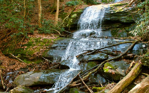 waterfall at chattahoochee national forest in georgia