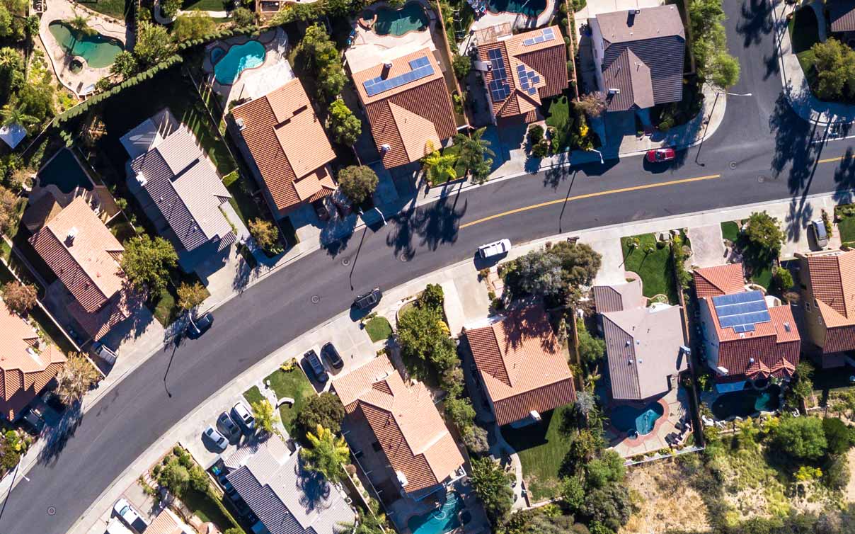 Overhead of residential neighborhood