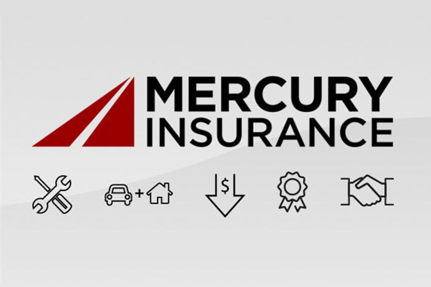 Mercury Insurance logo and 5 icons for reasons to switch