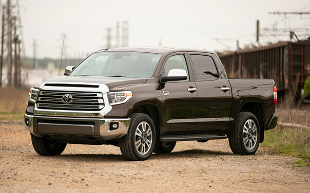 Toyota Tundra parked in the dirt