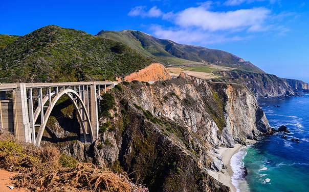 bixby bridge on pacific coast highway