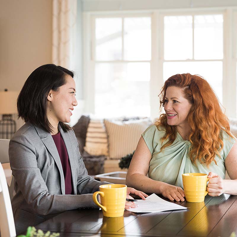 Woman meeting with an insurance agent